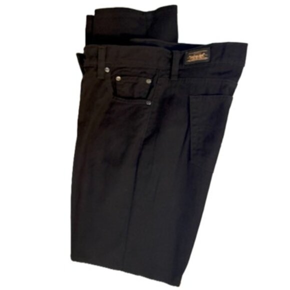 Levi's Black 505 Straight Leg Mid Rise Jeans Sz 10 - Picture 2 of 6